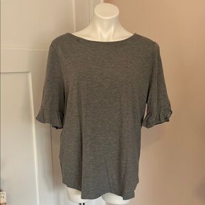 Ann Taylor Factory Charcoal Short Sleeve Top